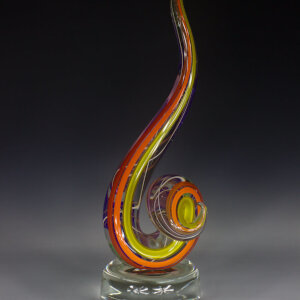 Furnace Sculpted Glass and Coldworked Glass</br>6 x 6 x 22” each</br>2020