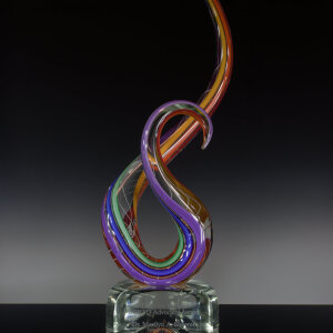 Coldworked and Sculpted Glass</br>6 x 6 x 22”</br>2022