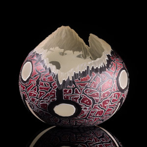 Furnace Blown Glass<br>10 x 10 x 10”<br>2024