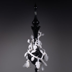 Torchworked Glass</br>6 x 6 x 16”</br>2025