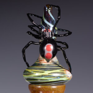 Torchworked Glass</br>3 x 3 x 14”</br>Halloween 2024